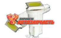 Лампа светодиодная 12V W1,2W T5 (белая, квадрат, 1 диод)