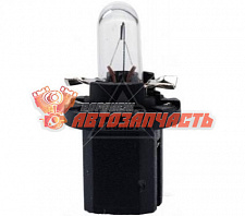 Лампа 12V W1,2W BAX10d ( с патроном, панель приборов) черная NARVA