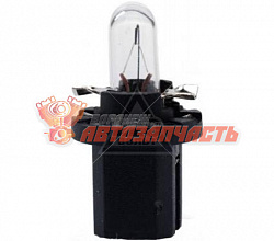 Лампа 12V W1,2W BAX10d ( с патроном, панель приборов) черная NARVA