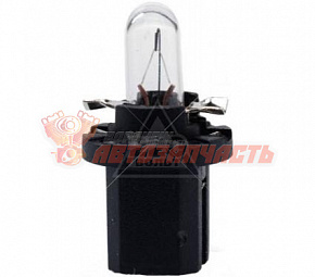 Лампа 12V W1,2W BAX10d ( с патроном, панель приборов) черная NARVA