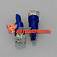 Лампа светодиодная 12V W1,2W T5 (синяя, квадрат, 3 диод)T5-3-12V