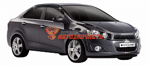 Дефлекторы на боковые стёкла Chevrolet Aveo SD 2011- (к-т 4 шт)
