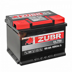 Аккумуляторная батарея  60Ah прямой (600A) ZUBR ULTRA (242х175х190)