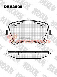 Тормозные колодки дисковые задние Audi A4, A6, A8, Volkswagen Multivan V, Transporter V HEXEN