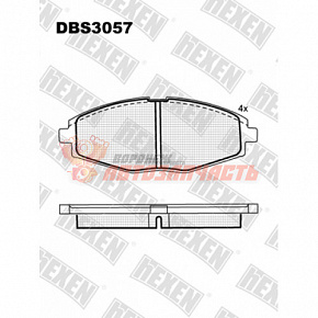 Тормозные колодки дисковые передние Daewoo/Chevrolet Lanos/Matiz/Toyota Lexus GS 300,43 HEXEN 