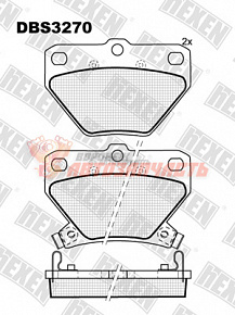 Тормозные колодки дисковые задние Toyota Celica, Corolla, Prius, Verso, Yaris HEXEN 