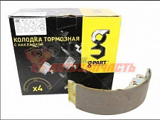 Тормозные колодки ГАЗ-3302 задние "ОАО ГАЗ" G-PART