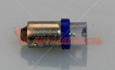 Лампа светодиодная 24V T5W  (синяя, линза) BA9S1LED B 24V 