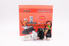 Лампа светодиодная MYX Light X3 H3 12V 18W ZES 6000K красная/черная упак.