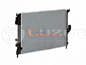 Радиатор охлаждения Luzar Renault Logan (08-)/Lada Largus (12-) A/C с кондиционером 