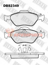 Тормозные колодки дисковые передние Ford Fiesta/Fusion/Mazda 2/Demio HEXEN 
