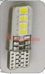 Лампа светодиодная 12V W5W T10 белый SIL 8SMD 3030