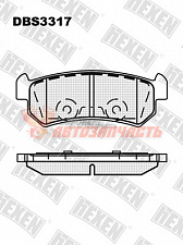Тормозные колодки дисковые задние Chevrolet Lacetti/Daewoo Nubira Hexen