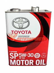 Масло моторное Toyota 5W30 MotorOil SP/GF-6A  4L (железная банка)