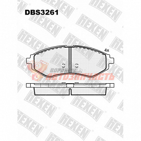 Тормозные колодки дисковые передние PKW Chevrolet Aveo/Daewoo Kalos