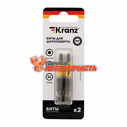Бита для шуруповерта Torx T15х50 мм (2 шт./уп.) Kranz