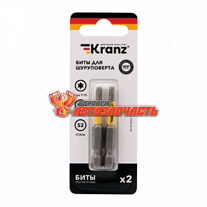 Бита для шуруповерта Torx T15х50 мм (2 шт./уп.) Kranz