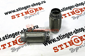 Виброкомпенсатор (гофра) с двойной оплеткой D=45 L=150 (45/152) RS-05070 (2114-2115)