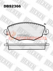 Тормозные колодки дисковые передние Ford Fiesta/Fusion/Mazda 2/Demio HEXEN 