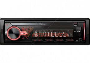 Автомагнитола Five F24G / 1din/зеленая/Bluetooth/USB/AUX/SD/FM/4*50