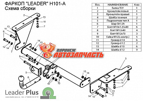 Фаркоп HONDA CR-V (RE5) (внедорожник) 2006-2012 г.в. (без электропакета)