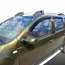 Дефлекторы на боковые стекла RENAULT DUSTER 2011 /НАКЛАДНЫЕ/ скотч /к-т 4 шт./