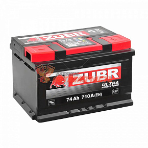 Аккумуляторная батарея  74Ah обратный (710A) ZUBR ULTRA (278х175х175) низкий