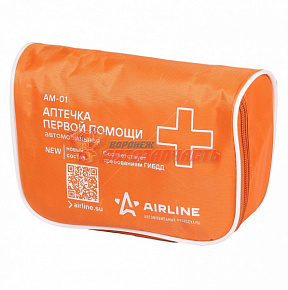 Аптечка автомобильная первой помощи AIRLINE в текст.футляре@