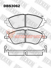 Тормозные колодки дисковые передние Chevrolet Lacetti/Daewoo Lanos II/Nubira HEXEN 