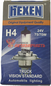 Лампа галогенная H4 24V 75/70W HEXEN Truck Vision Standart