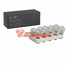 Лампа 12V P21/4W BAZ15d (белая, смещен по высоте и на 130град) LECAR