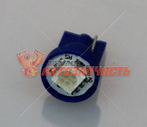 Лампа светодиодная 12V W5W T10 синий квадрат (-5050-1SMD-A 12V COLOR B)