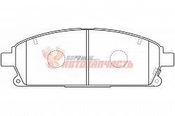Тормозные колодки дисковые передние Nissan Pathfinder 97-04 X-Trail 01-07