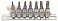 Набор головок торцевых TORX  7 предметов TS10,15,20,25,27,30,40 (DR1/4 ,5 лучей) АвтоDело на планке