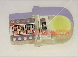 Лампа светодиодная 12V W5W T10 белый  1 диод SIL COB SMALL CANBUS