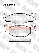 Тормозные колодки дисковые передние Volkswagen Passat II (32B) 1980-1989 HEXEN