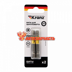 Бита для шуруповерта Torx T27х50 мм (2 шт./уп.) Kranz