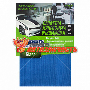 Салфетка из микрофибры 35х40 см Abro Masters Glass /голубая/