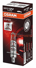 Лампа галогенная H1 12V 55W OSRAM SUPER +30% P14,5s 