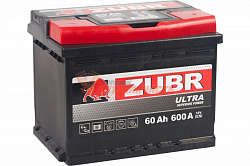 Аккумуляторная батарея  60Ah обратный (600A) ZUBR ULTRA (242х175х190)