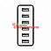 Сетевое зарядное устройство REXANT 6хUSB, 1000mA, черное