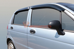 Дефлекторы на боковые стекла Daewoo Matiz 2000-2015 /хетчбек/накладные/скотч/к-т 4шт./