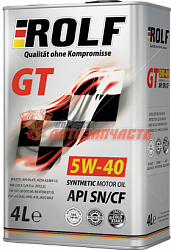 Масло моторное Rolf GT 5w40  4л SN/CF /металл/