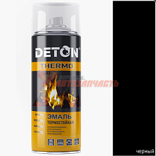 Эмаль термостойкая черная аэрозоль +750градусов DETON TERMO (520мл)