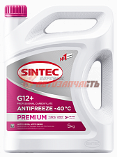 Антифриз Sintec PREMIUM G12+ (-40) (малиновый) 5л (new упак.) ( Снято с поставок )
