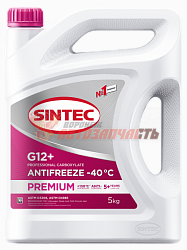 Антифриз Sintec PREMIUM G12+ (-40) (малиновый) 5л (new упак.) ( Снято с поставок )