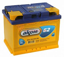 Аккумуляторная батарея  62Ah прямой (560А) AKOM (242х177х190)