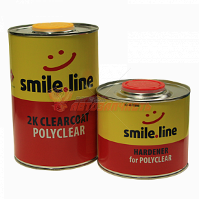 Лак MS 2+1 POLYCLEAR с отвердителем SMILE LINE (1k+0,5л)