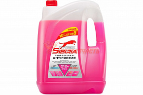 Антифриз SIBIRIA G12+ (-40) красный 10л. "Акция 2 кг бесплатно"