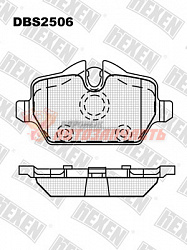 Тормозные колодки дисковые задние BMW 1 (E81, E82, E87), 3 (E46, E90, E91, E92, E93) HEXEN 